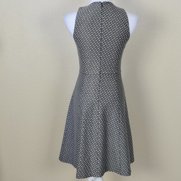 Theory Trekana Printed Textured Fit and Flare Dress 2 - Picture 5 of 8